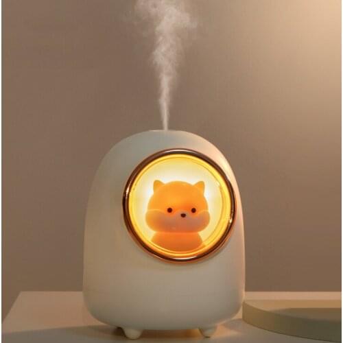 Cute Hamster Humidifier Squirrel Diffuser DC5V USB mini Diffuser Home Office Desktop Mini Mist Maker Automatic Power Off Sprayer