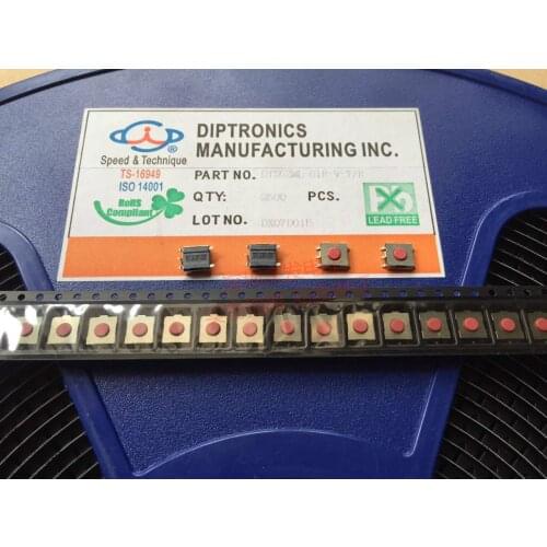 Taiwan Round DIP DTSGZML-61R-V-T/R Tact Switch 6*6*2.5 Patch 5 Foot Original