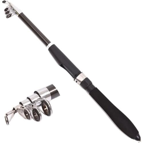 1.3/1.6m Mini Short Retractable Fishing Rod Glass Fiber Reinforced FRP Portable Flexible Elastic Ocean Ice Fishing Rods