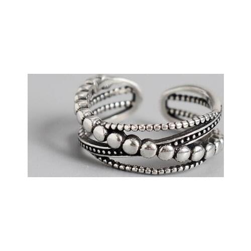 Ins Style Vintage Layer Chains Rings for Women Men Lover Finger Ring Minimalist Jewelry Boho Wholesale