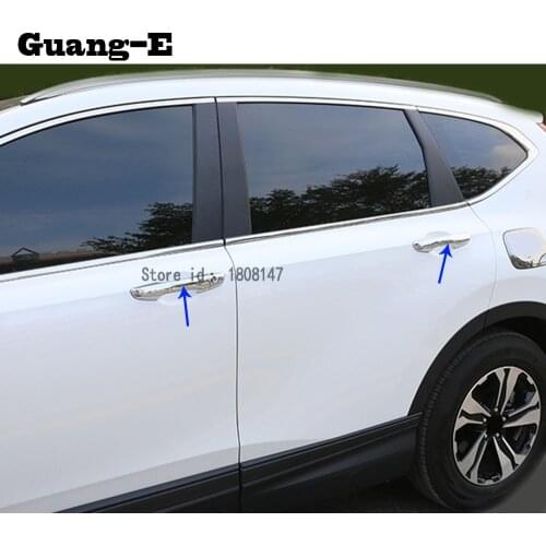 High Quality For Honda CRV CR-V 2017 2018 2019 2020 Car Sticks Frame Panel Lamp Trim ABS Chrome Door Handle Moulding 8pcs