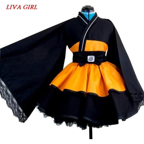 Japanese Anime Shippuden Uzumaki Cosplay Costumes Lolita Kimono Cosplay Costume Halloween Dress For Woman