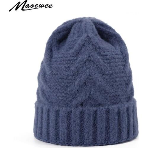 Winter Beanie Hat For Women Wool Warm Soft Hat For Girl Solid Color Skullies Beanies Outdoor Gravity Falls Cap Gorros Female Cap