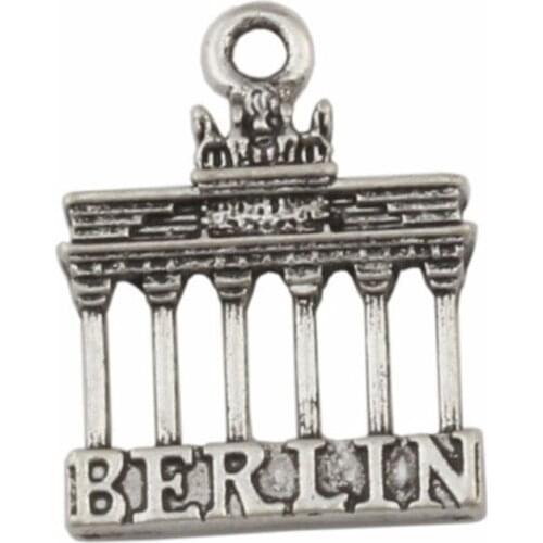 100Pcs Zinc Alloy Brandenburg Gate Berlin Landmark Trip charm Pendants 18x 23.5mm DIY Jewelry A-106