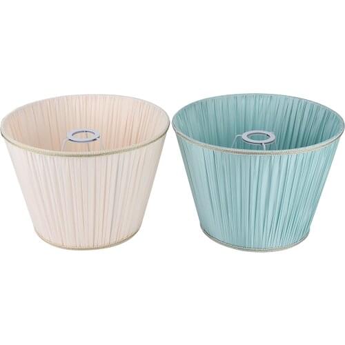 2pcs Pleated Cloth Lamp Shade For E27 Light Bulb Replacement Lampshade For Bedside Table Lamp Home Decor