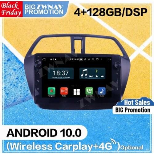 4+128G Carplay Android Screen Player For Suzuki SX4 S-Cross 2013 2014 2015 2016 2017 Audio Stereo Radio GPS Navigation Head Unit