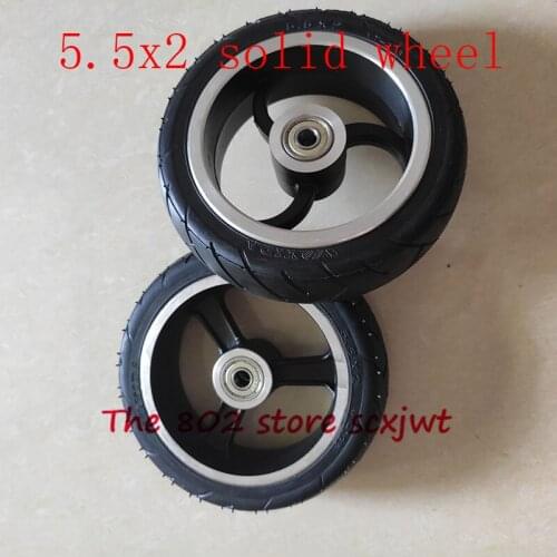 5.5x2 Solid wheel 5.5*2 tubeless wheel Wear-resisting Fast wheel F0,jackhot,Nes carbon fiber scooter solid tire with alloy rim