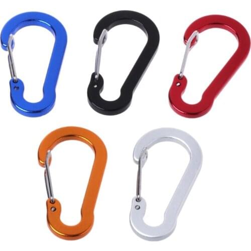 5pcs Gourd Spring Hook Outdoor Camping Carabiner Keychain Backpack Buckle Clip U2JB