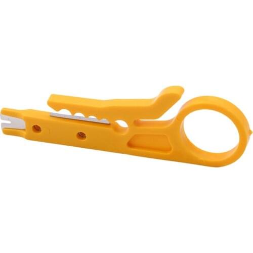 9cm Multifunctional Yellow Dedicated Mini Portable Wire Stripper Knife Crimping Tool Crimping Tool Cable Stripper