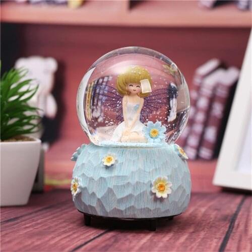 Girlfriend Home Decoration Accessories Mechanism Typewriter Snow Globe Boite A Musique Musica Carousel Caja Musical Music Box