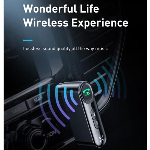 Car AUX Bluetooth Receiver 3.5mm Jack Audio Music Bluetooth 5.0 Car Kit Wireless Handsfree Speaker Car Home Bluetooth Adapter