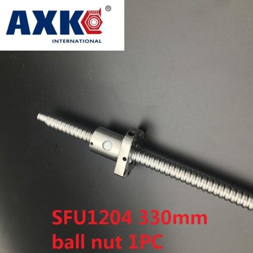 Axk Cnc Parts Sfu1204 330mm Ballscrew Set 1pc Rm1204 L-330mm + 1pc Sfu1204 Ball Screw Anti Backlash Ballnut With End Machining