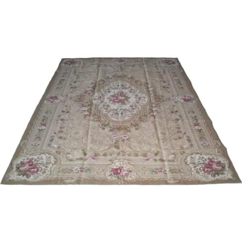 Free shipping 10K 6'x9' Handmade rug needlepoint woolen rug hand knotted rug for home decoration