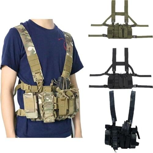 D3 Tactical Vest Chest Rig Bag Radio Harness Front AK M4 Mag Pouch Military Ammo Vest Streetwear Hunting Clothes Vest Equipment