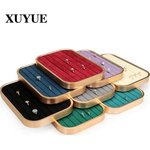Manufacturer Jewelry Display Tray Metal Round Edge Ring Earrings Jewelry Tray Display Jewelry Props Jewelry Tray Spot