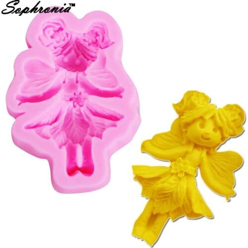 F1086 3D Girl Doll 1pcs UV Resin Doll Silicone Mold for Jewelry Charms Pendant Mould Handmade Tool Epoxy Molds