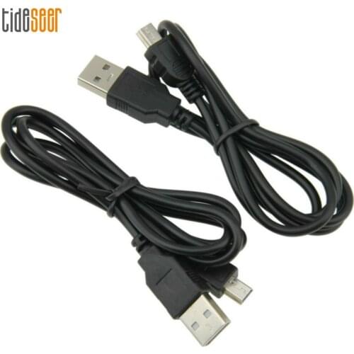 10pcs Black 1M USB 2.0 A to Mini B 5Pin Male Fast Data Charger Cable Cord Charging Line For MP3 MP4 Player Car GPS Camera