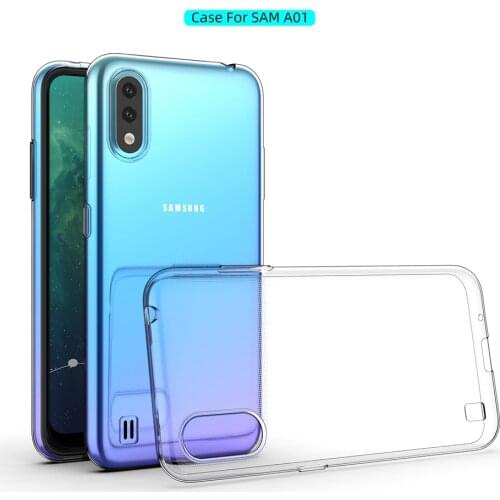 Case for Samsung Galaxy A01 Transparent Soft TPU Dropproof Shockproof Phone Back Case for Samsung A01 Protection Cover (Clear)