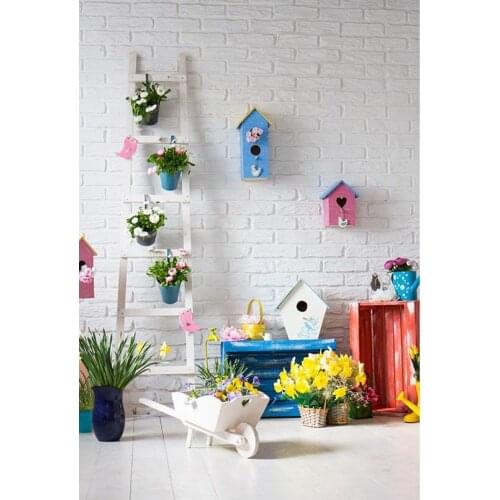 Lovely child room photography backgrounds fabric brick wall kids photo backdrops for photographer studio accessories S-3069