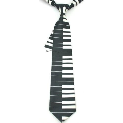 Mens Ties 3 inch wide Fashion "Piano key board" Pattern Neck Tie Woven Classic Skinny Party Wedding NeckTies Gift Shirts Cravat