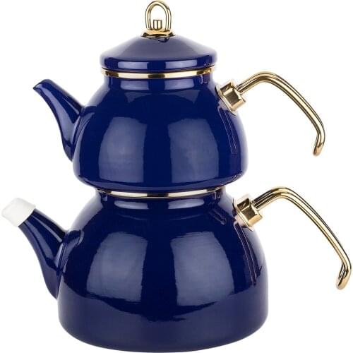 Navy blue Gold Enamel Teapot Set 1200ml/2300ml