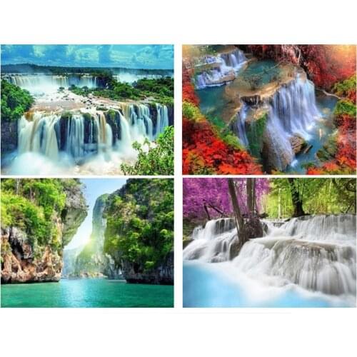 Landscape DIY Diamond Painting waterfall diamond Embroidery 5d mosaic Diamond cross stitch needlework home decor drop shipping