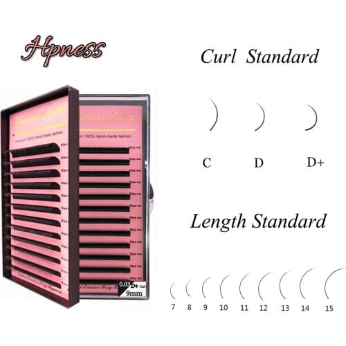 Eyelash Extension Individual Classic Mink Soft Silk Premium 3D Eye Lashes 12 Lines/Tray Makeup For Salon 100% Hand-made All Size