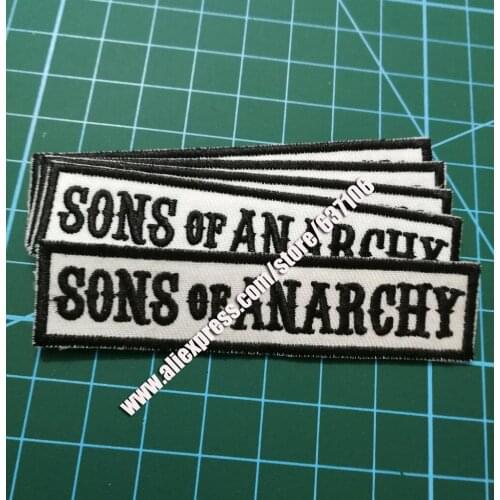 Newest Sons of patches for Vest clothing of biker Anarchy patches badges iron on applique embroidered live to ride patch