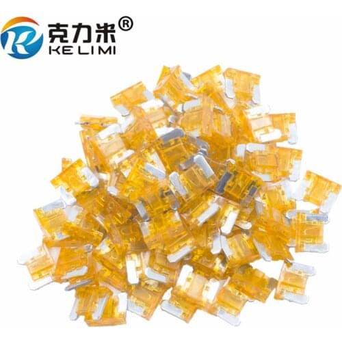 KELIMI 100pcs 5 amp Low profile Mini Fuses For Car Truck Automotive accessories blade fuse 5A