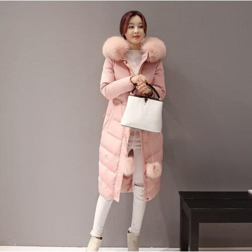 Womens New 2020 Jackets Medium Length Warm Down Coat Womens Hooded Fur Collar Slim Outwear Womens Jackets Plus Size XL YYJ10