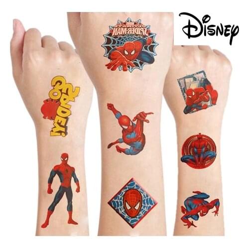New spider man tattoo stickers random cartoon tattoo stickers small gifts for childrens birthday party