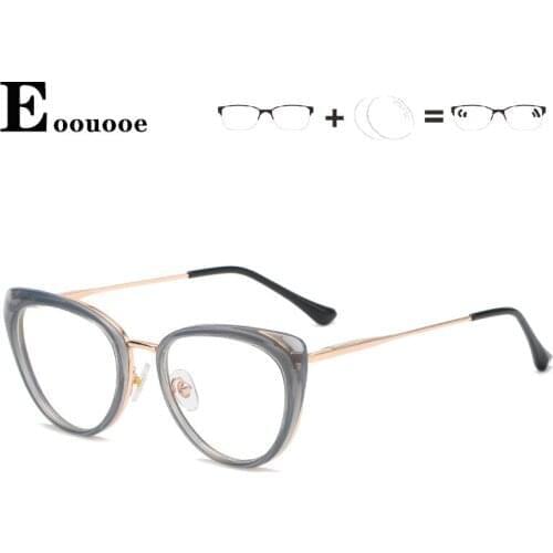Optical Glasses For Women Cat Eye Stylish Fashion Anti Blue Ray Lenses Progressive Multifocal Glass for Female