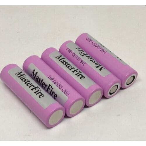 MasterFire 5pcs/lot 100% Original 3.7V INR 18650 30Q 3000mAh Rechargeable Lithium Battery Cell For 18650 E-Cigarettes Batteries