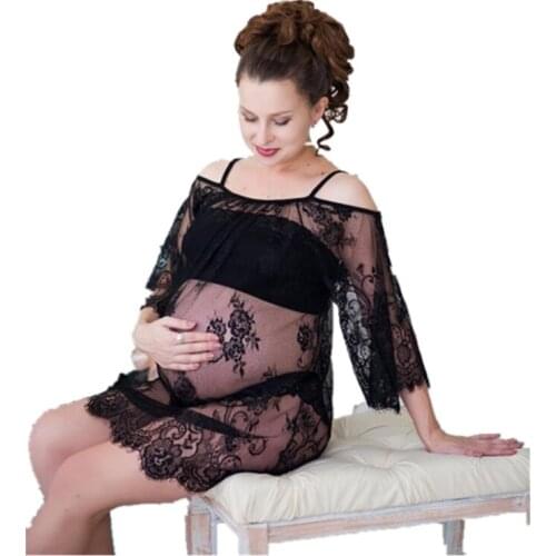 Maternity Photography Dress Plus Size Casual Lace Dresses Pregnancy Vestidos Beach Dress Photo Shoot