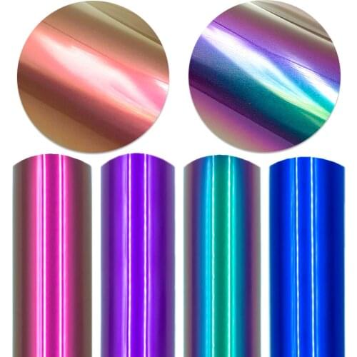 PU Chameleon Color Change HTV Hologram Aurora effect heat Transfer Vinyl Heat Press Iron On Easy To Weed TShirt bag 30*25cm/50cm