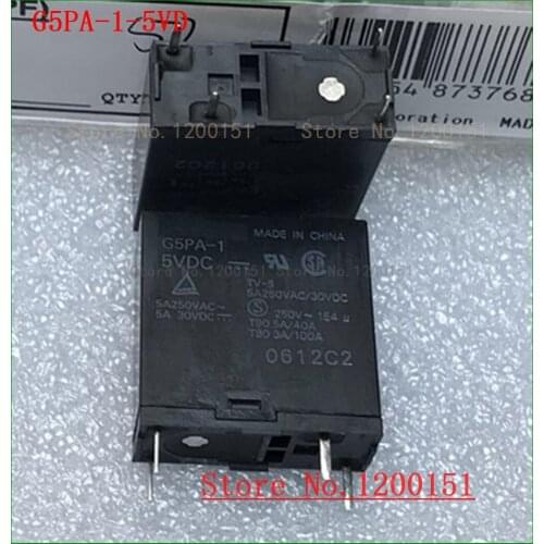 G5PA-1 G5PA-1-5VDC G5PA-1-DC5V G5PA-1-9VDC G5PA-1-12VDC G5PA-1-DC12V G5PA-1-24VDC G5PA-1-DC24V 5A 5VDC 12VDC 24VDC Relay DIP-4