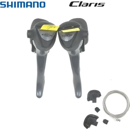 Shimano Road Claris ST-2400 STI Shifter Lever Set 2x8 Speed Left / Right / Pair Shifters Levers w/ Original Inner Cables