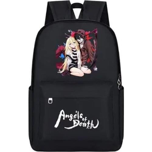 Angels of Death Zack Anime 4pcs Set Backpack Women Men Large Capacity Backpack Children Students School Bags Travel Rucksack