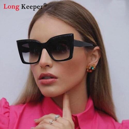 Vintage Oversize Cat Eye Sunglasses Womenn Fashion Summer Traveling Big Frame Sun Glasses Female Decoration Glasses Oculos