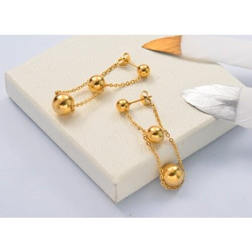 2021 Spring And Summer New Metal Stainless Steel Earrings/Exaggerated Metal Chain Earring Retro Temperament Earrings