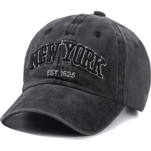 High quality New York brand washed cotton mens and womens baseball caps