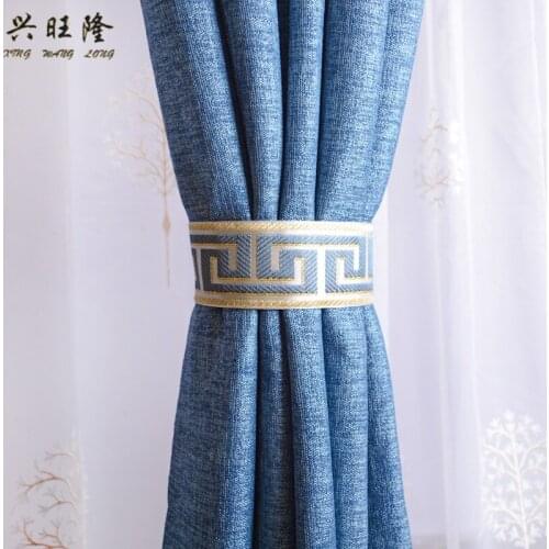 XWL 2Pcs/Pair Jacquard Lace Curtain Tieback Hanging Rope Belts Strap Bind Curtain Decorative Accessories Hook Holdback Tiebacks