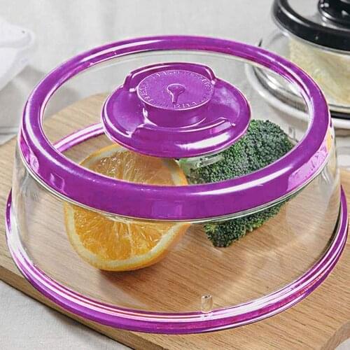 1pcs Multi-purpose Silicone Vacuum Airtight Food Sealer Small Size Press-type Fresh-keeping Cover Portable Lunch Boxes Cover
