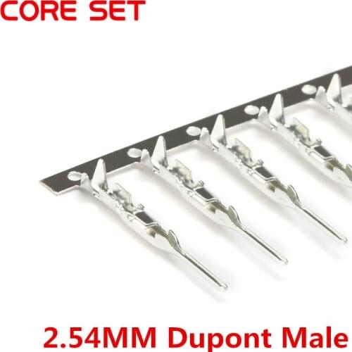 100Pcs/lot Male Pin Connector for Jumper Wire Cable 2.54mm Pitch Contor Housing Terminal Crimps