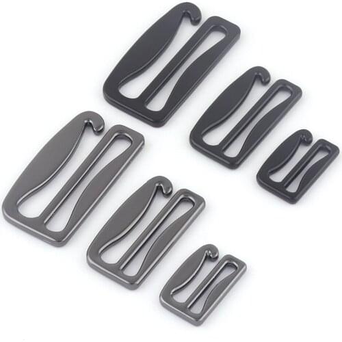 18-38mm G Hook Black Metal Adjuster Slide Buckle,Dog Collar Hardware Strap Buckle Making Purse Handbag Backpack Webbing Supplies