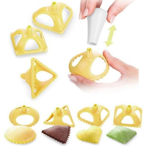4Pcs/Set Chinese Food Jiaozi Maker Dumpling Molds Versatile DIY Plastic Reusable Dough Press Moulds for Kitchen Dumplings Tool
