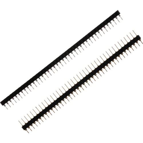 40P 2.54 Single row hole receptacle Pin header Female seat Round pin Spacing 2.54MM 1*40P