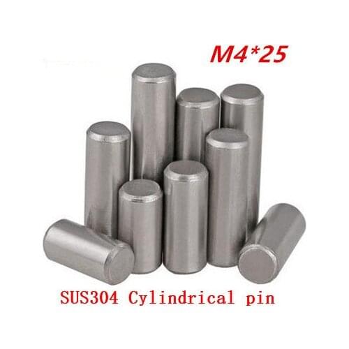 50PCS M4*25 304stainless steel cylindrical pin positioning pin locating pin dowel pin dowel