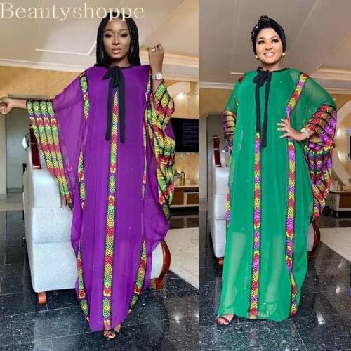 African dress for women Kaftan maxi dress dashiki bubu chiffon gowns for party big plus size