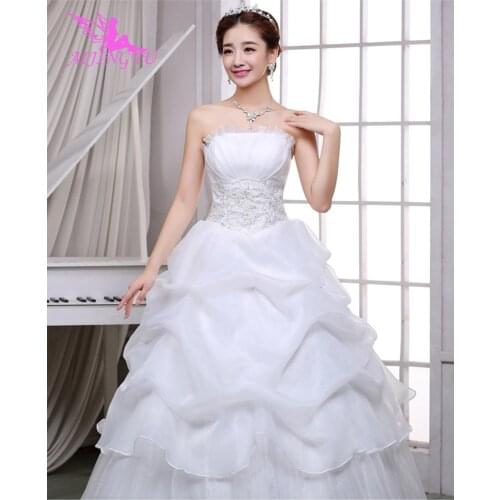 AIJINGYU 2021 wholesale Customized new hot selling cheap ball gown lace up back formal bride dresses wedding dress FU136